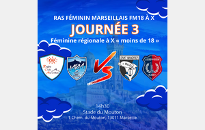 RAS Féminin Marseillais FM18 à X - Journée 3